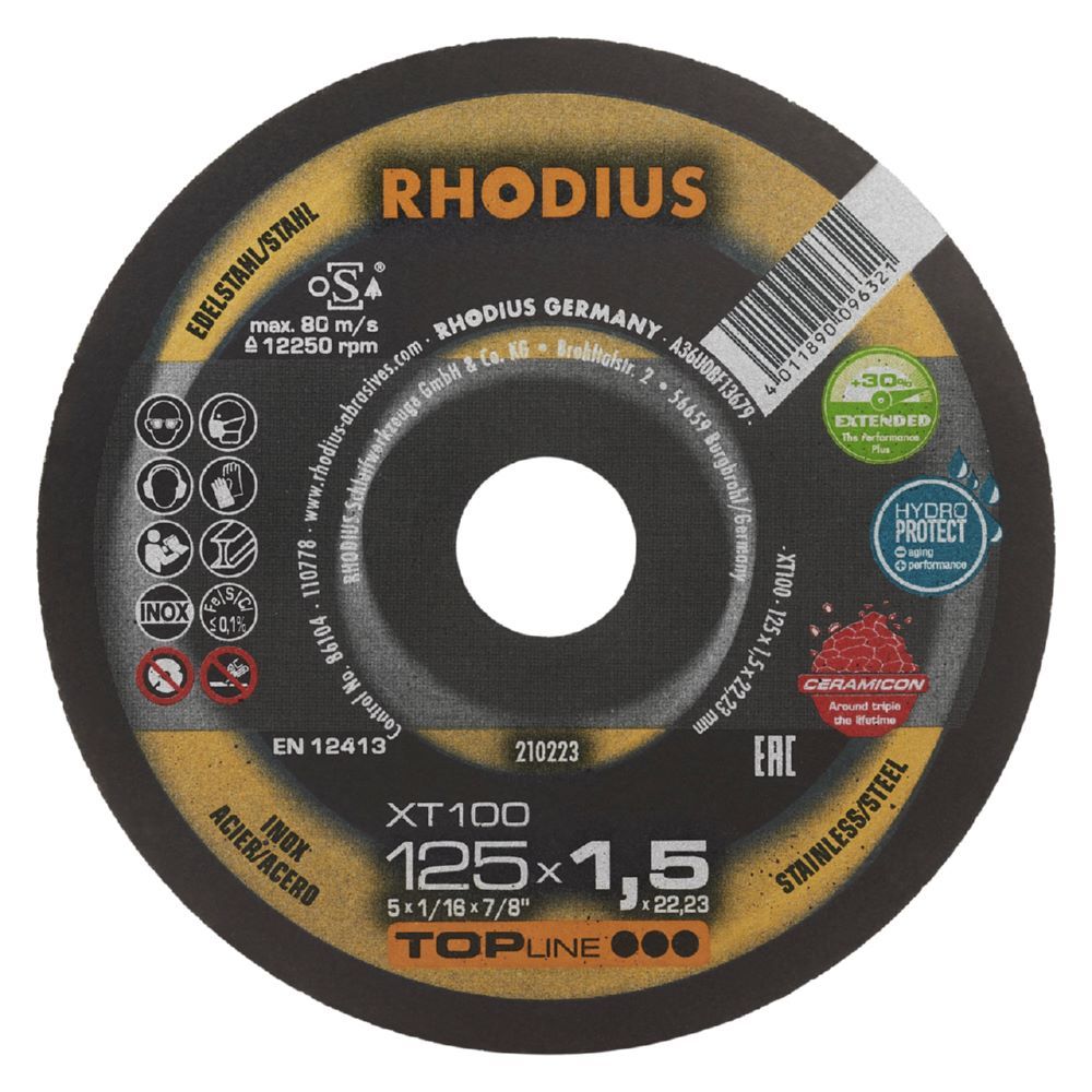 Produktbild Rhodius Extradünne Trennscheibe Durchmesser 125 mm Stärke 1,5 mm