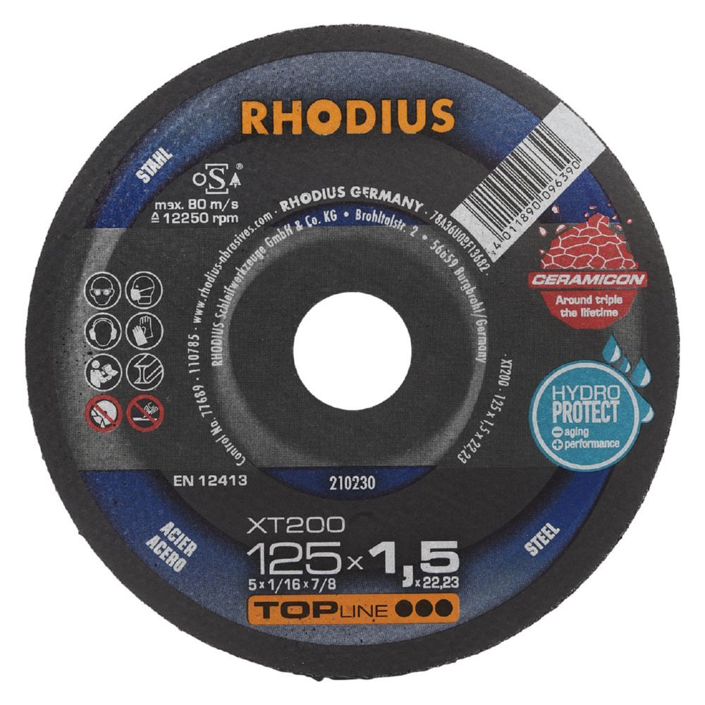 Produktbild Rhodius XT200 Extradünne Trennscheibe Durchmeser 125 mm Stärke 1,5 mm