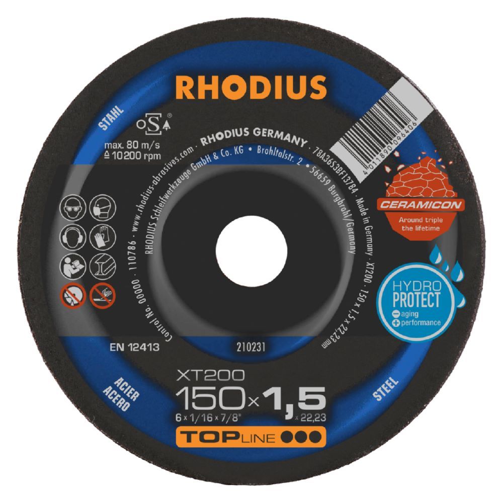 Produktbild Rhodius XT200 Extradünne Trennscheibe für Stahl Durchmesser 150 mm