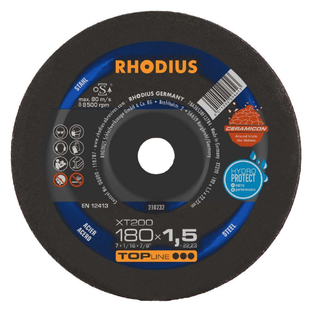 Produktbild Rhodius XT200 Extradünne Trennscheibe Durchmesser 180 mm