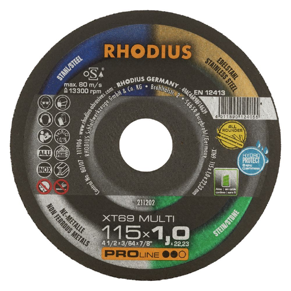 Produktbild Rhodius XT69 MULTI Extradünne Trennscheibe Stärke 1,0 mm
