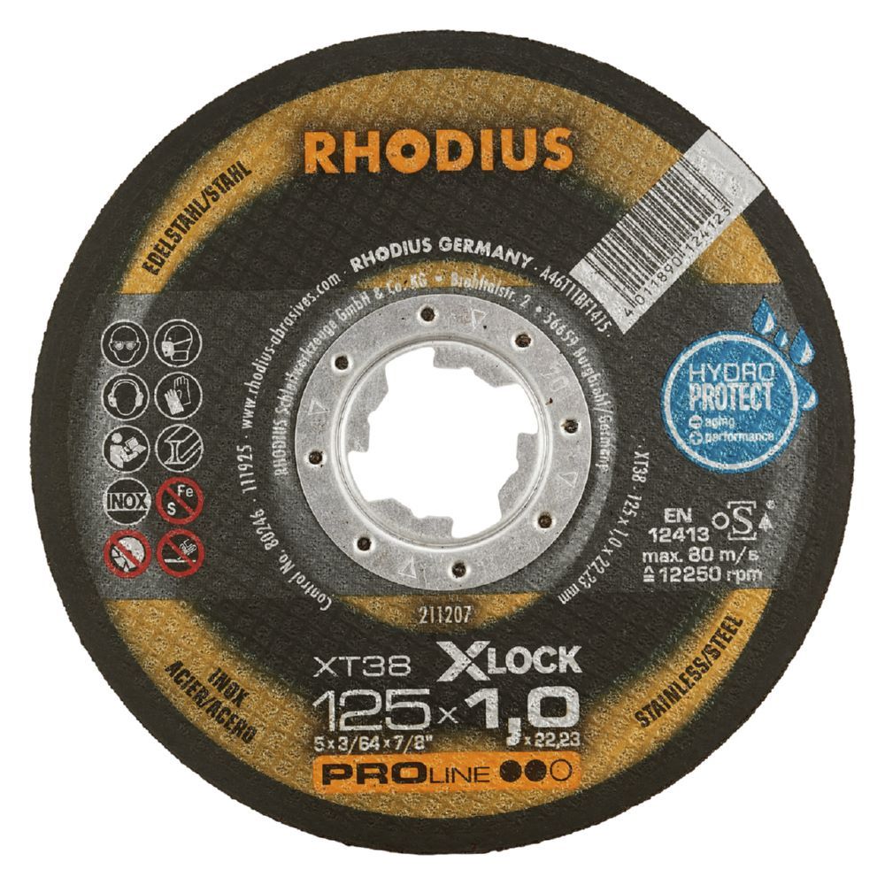 Produktbild Rhodius XT38 X-LOCK Extradünne Trennscheibe für Stahl