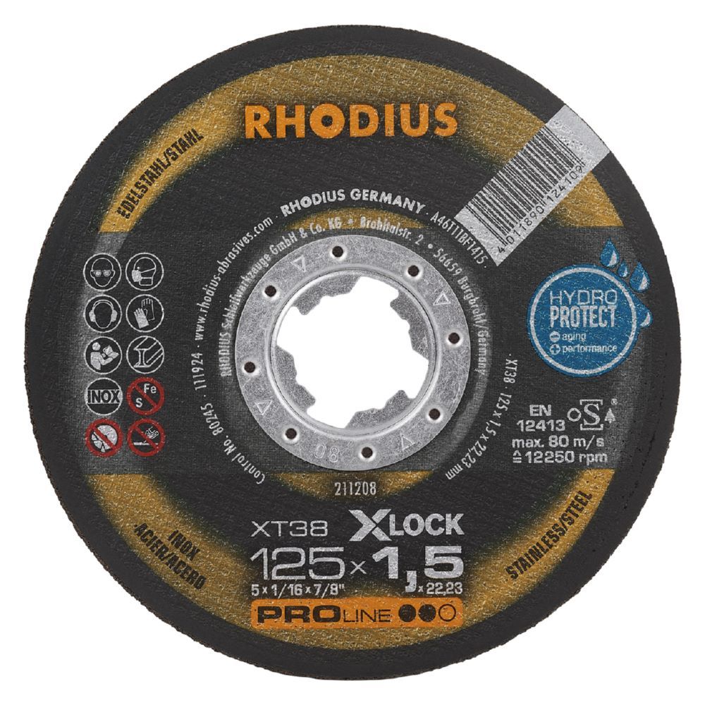 Produktbild Rhodius XT38 X-LOCK Extradünne Trennscheibe Durchmesser 125 mm