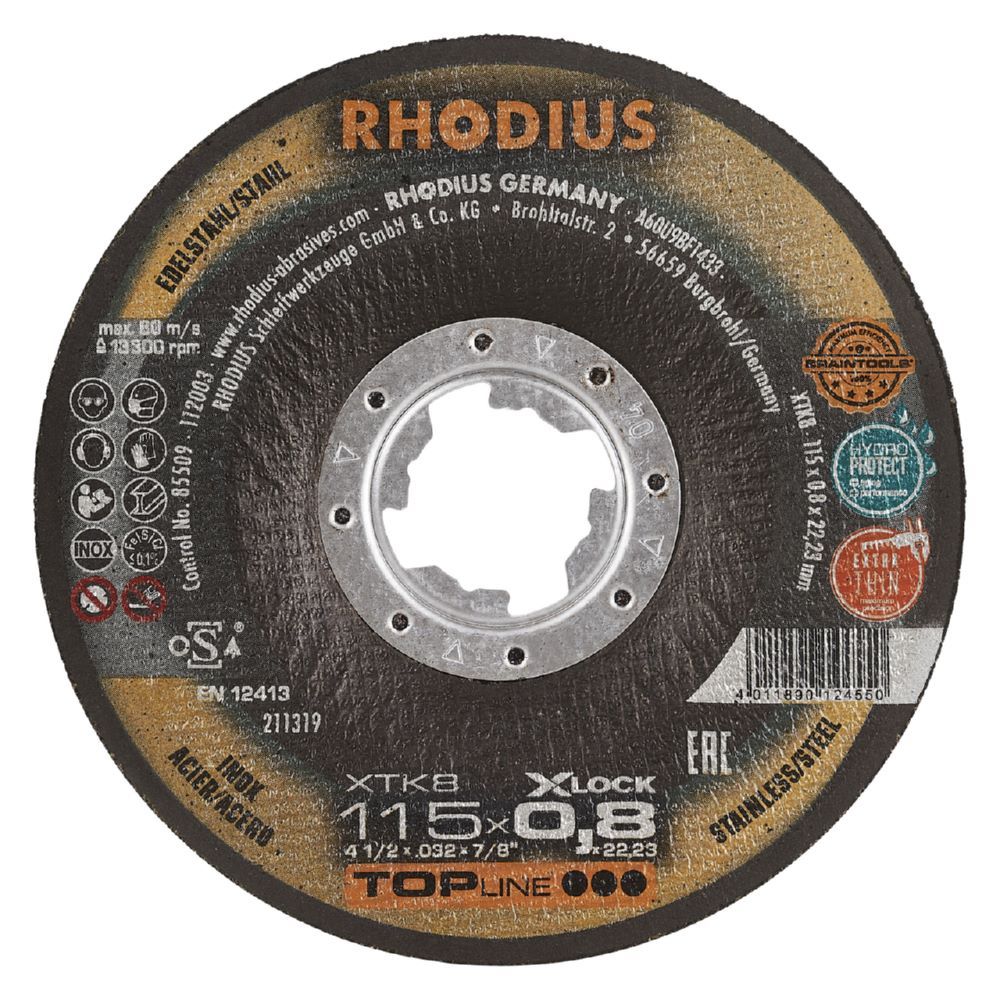 Produktbild Rhodius XTK8 EXACT X-LOCK Extradünne Trennscheibe Stärke 0,8 mm