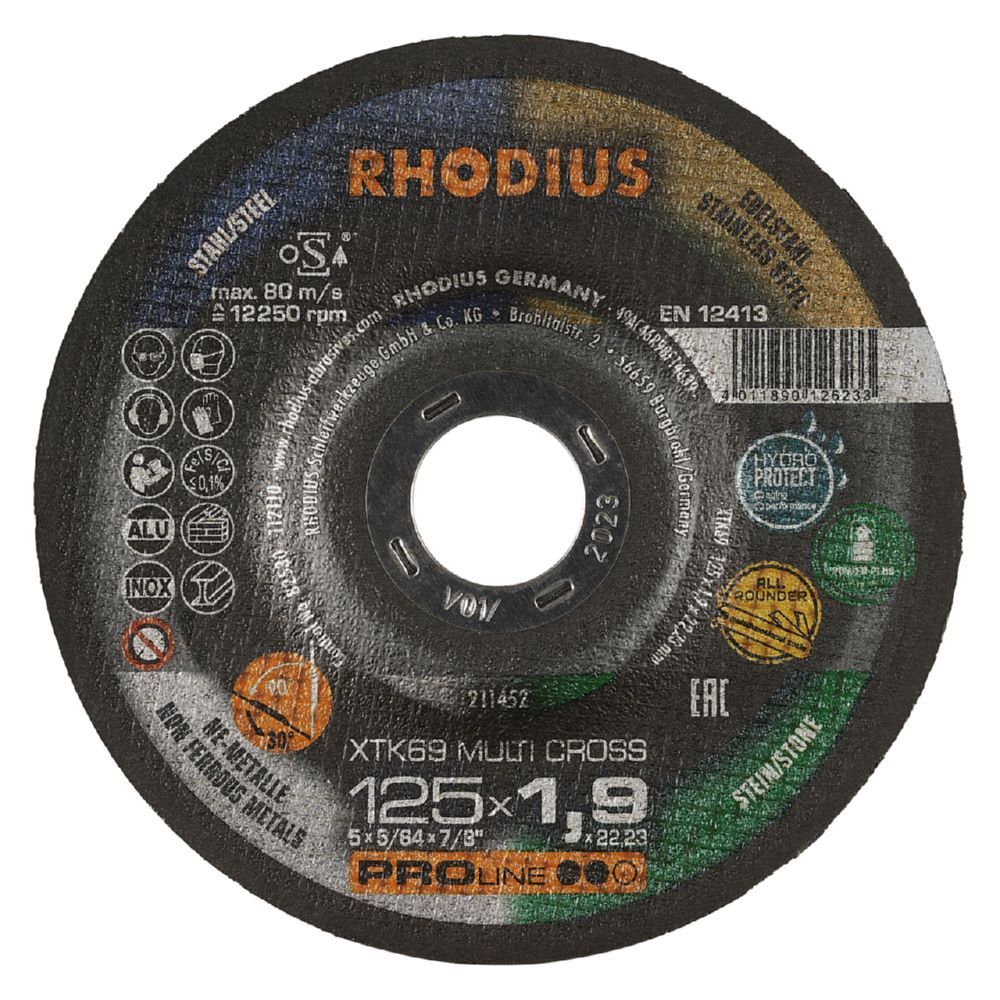 Produktbild Rhodius XTK69 MULTI CROSS Extradünne Trennscheibe Stärke 1,9 mm