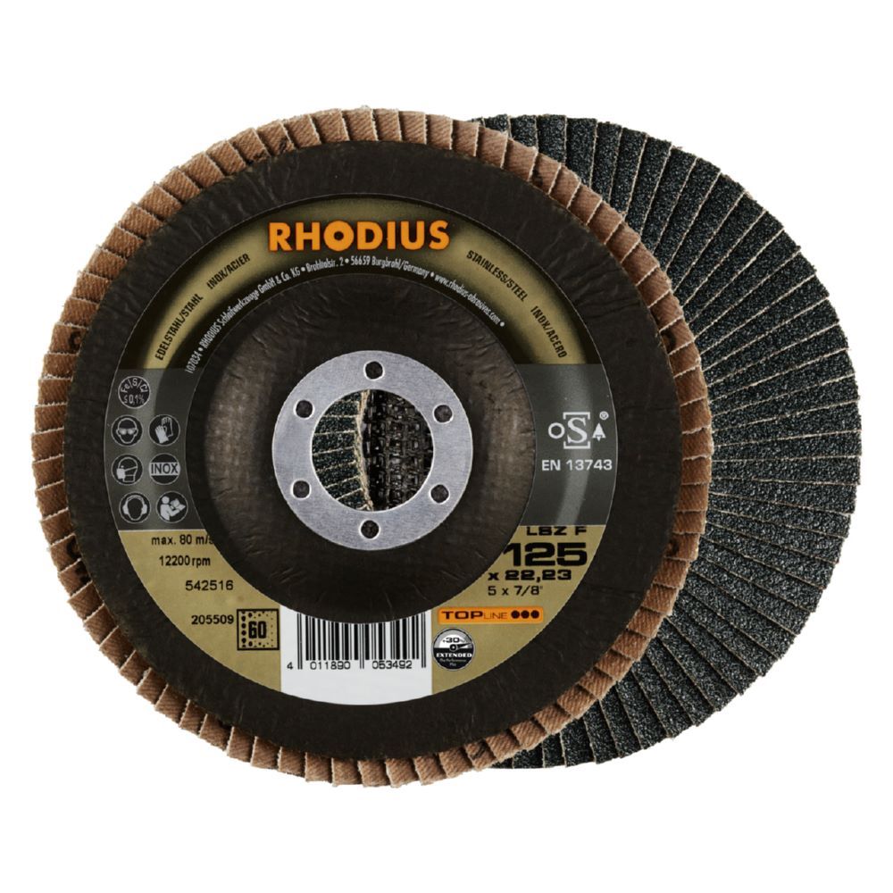 Produktbild Rhodius LSZ F EXTENDED Fächerschleifscheibe Bohrung 22.23 mm