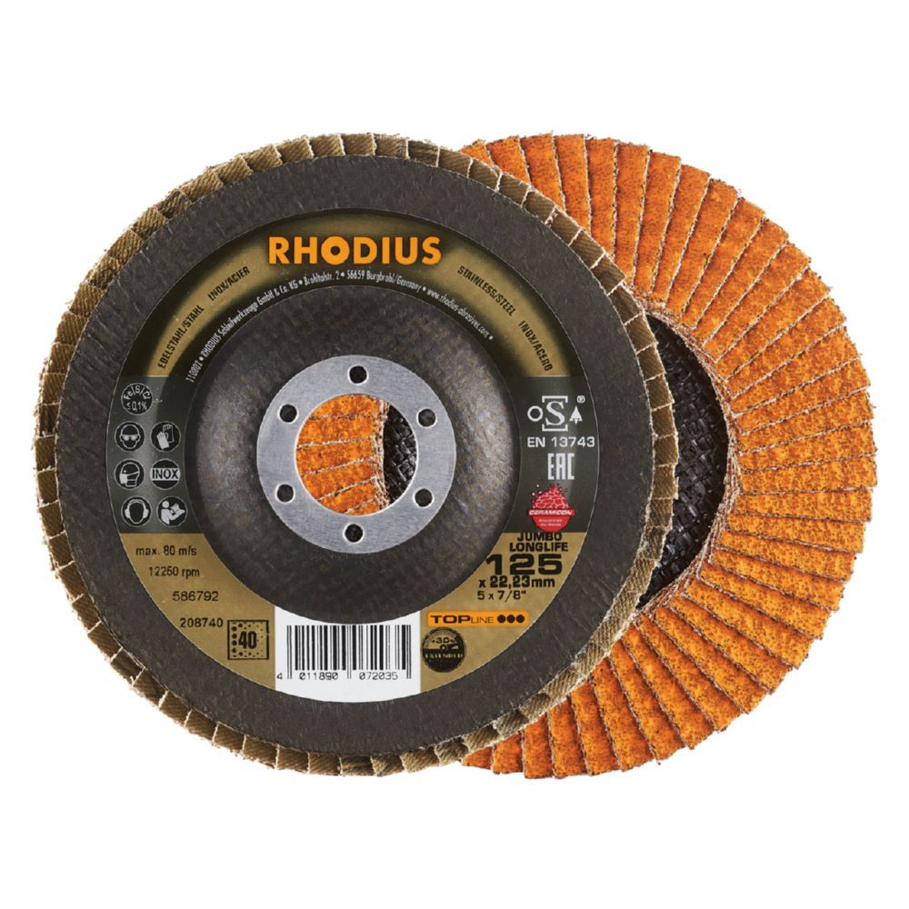 Produktbild Rhodius JUMBO LONGLIFE EXTENDED Fächerschleifscheibe Durchmesser 125 mm