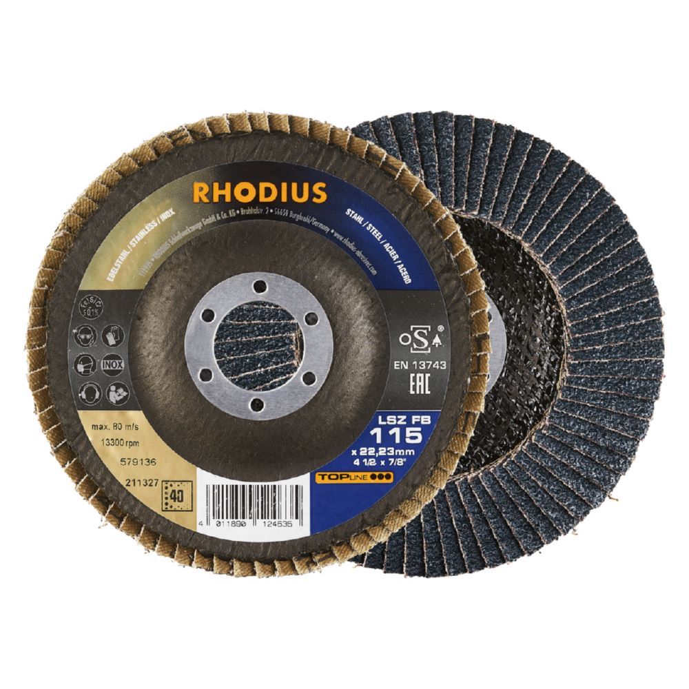 Produktbild Rhodius LSZ FB Fächerschleifscheibe Durchmesser 115 mm K 40