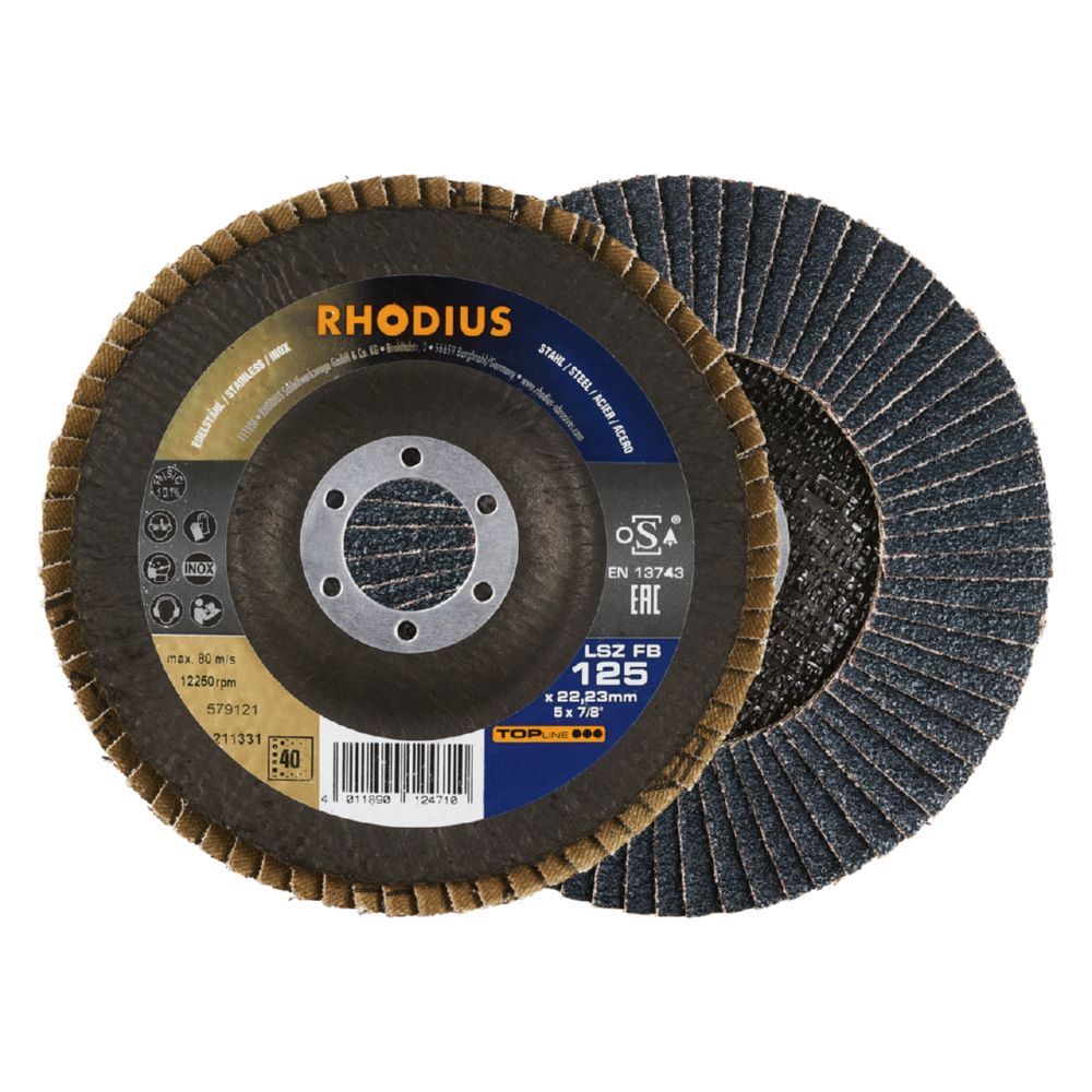 Produktbild Rhodius LSZ FB Fächerschleifscheibe K 40 Durchmesser 125 mm