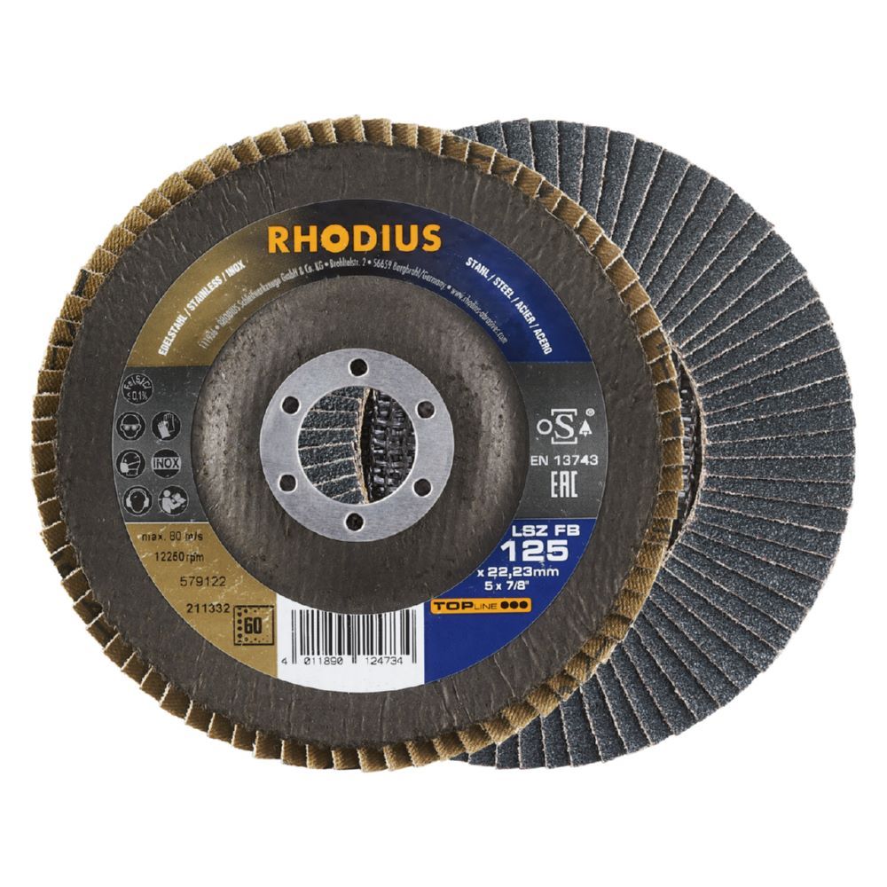 Produktbild Rhodius LSZ FB Fächerschleifscheibe 125 x 22,23 mm K60