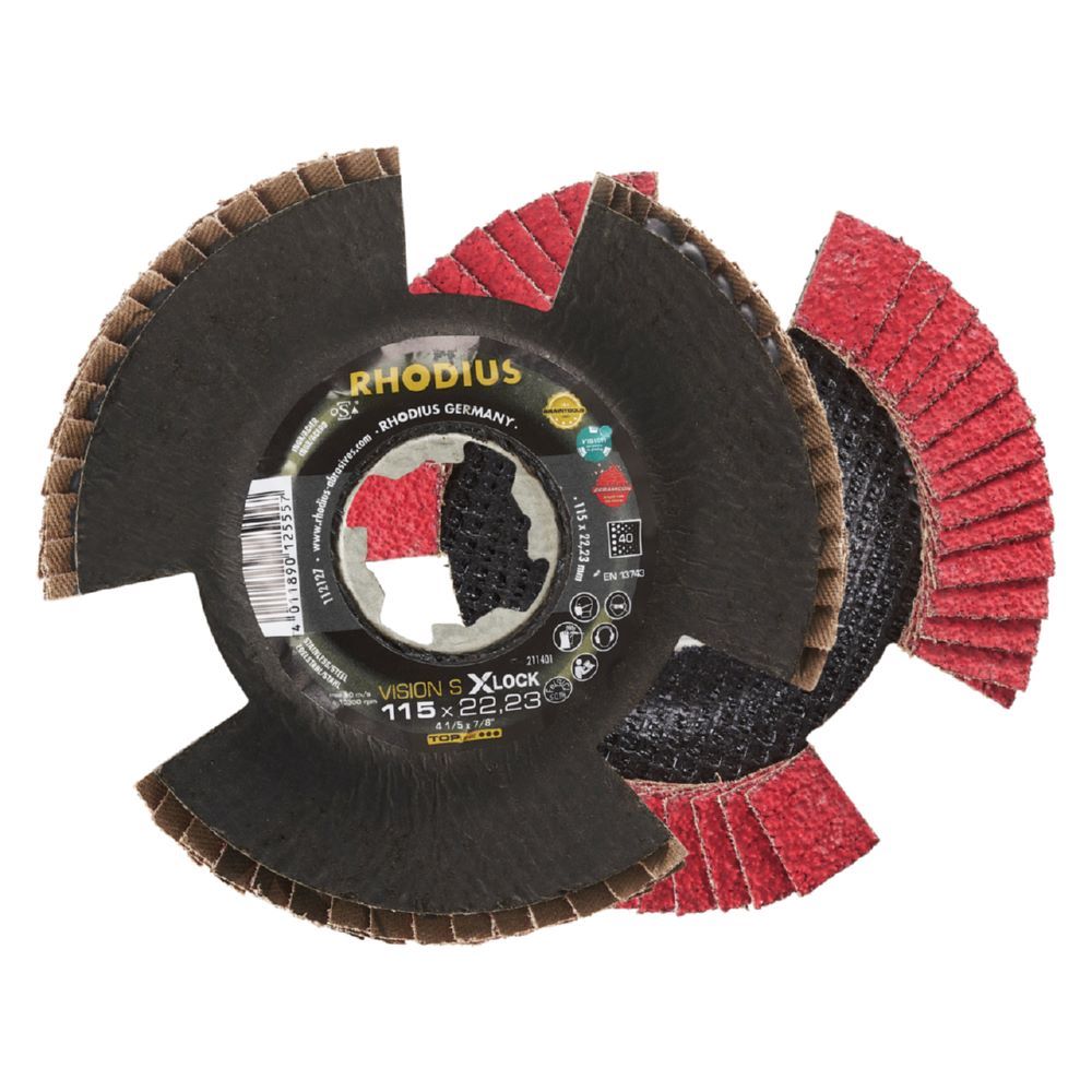 Produktbild Rhodius VISION SPEED X-LOCK Fächerschleifscheibe 115 x 22,23 mm K40