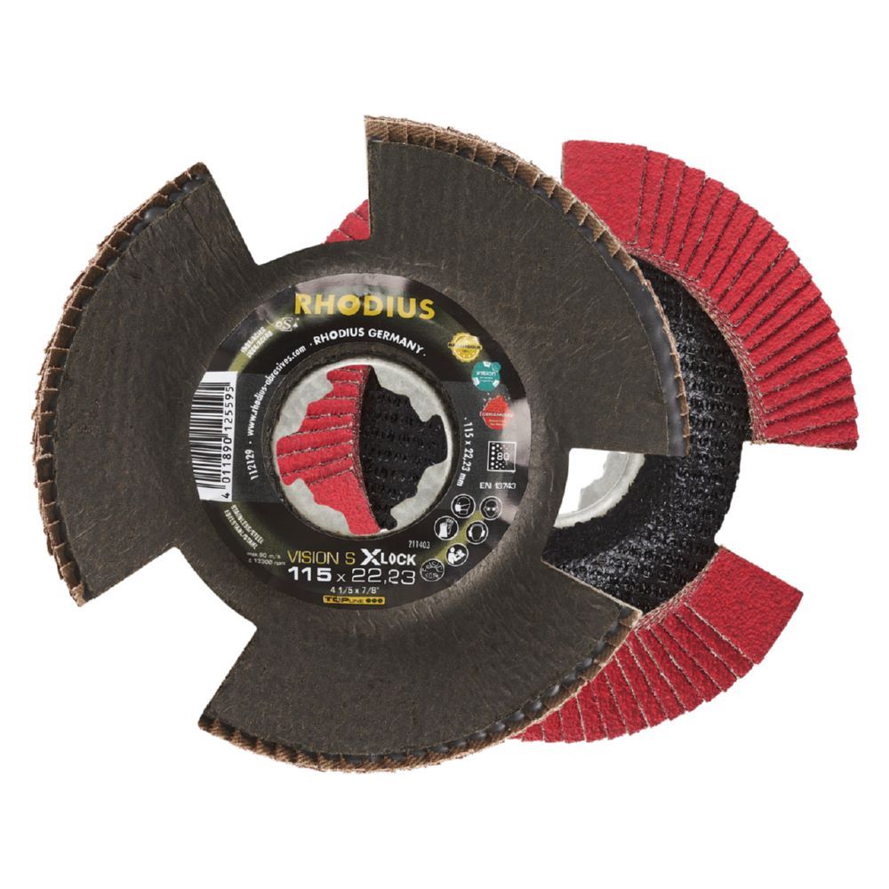 Produktbild Rhodius VISION SPEED X-LOCK Fächerschleifscheibe 115 x 22,23 mm K80