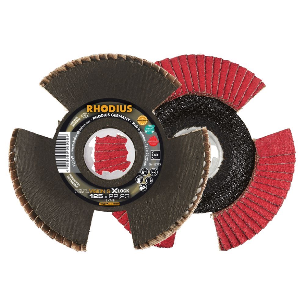 Produktbild Rhodius VISION SPEED X-LOCK Fächerschleifscheibe 125 x 22,23 mm K40 bild 1