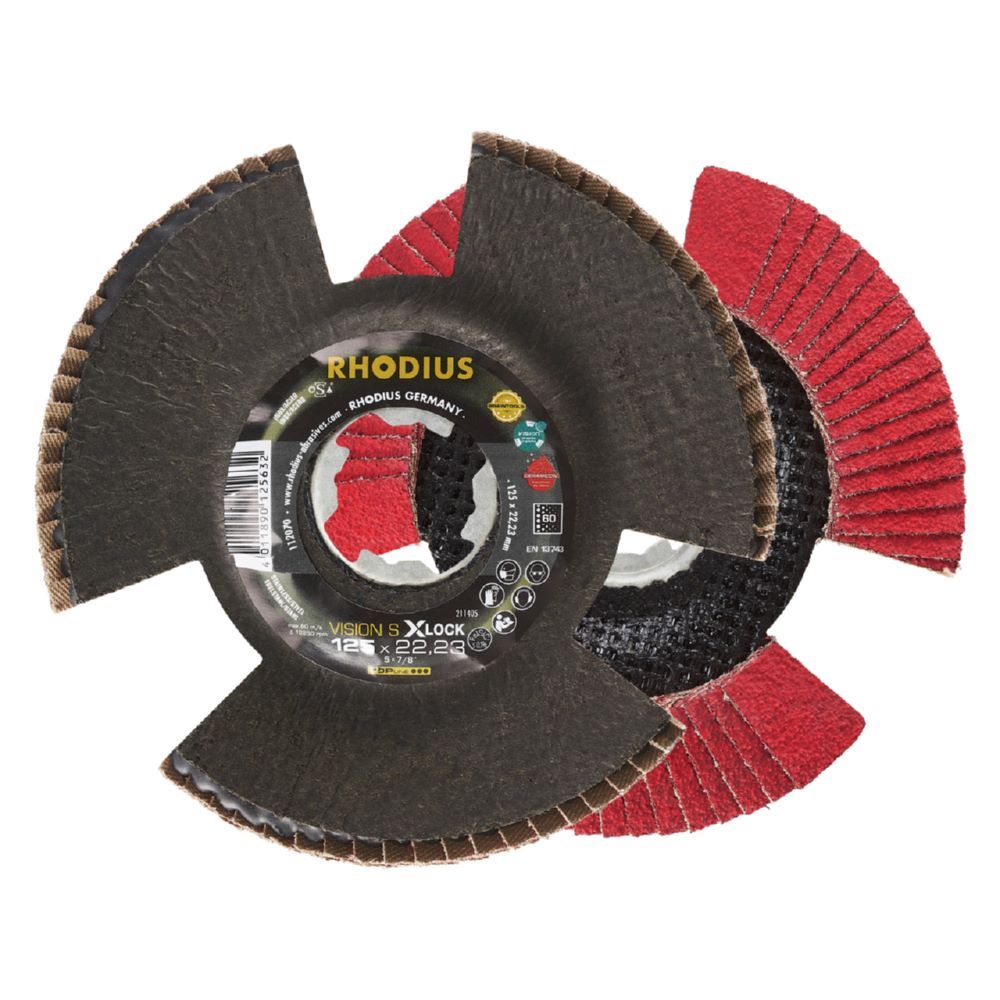 Produktbild Rhodius VISION SPEED X-LOCK Fächerschleifscheibe 125 x 22,23 mm K60 bild 1