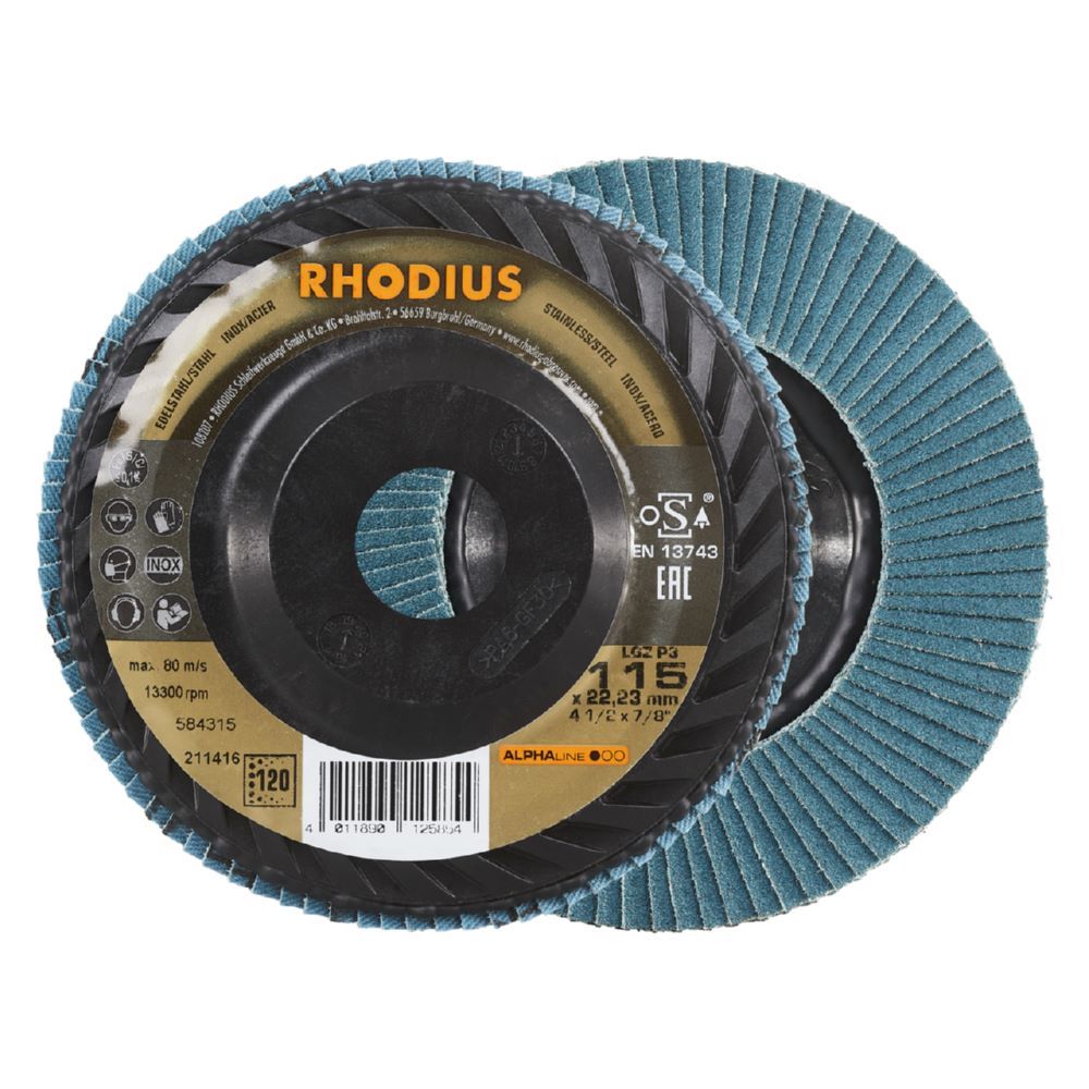 Produktbild Rhodius LGZ P3 Fächerschleifscheibe mit Zirkonkorund 115 x 22,23 mm