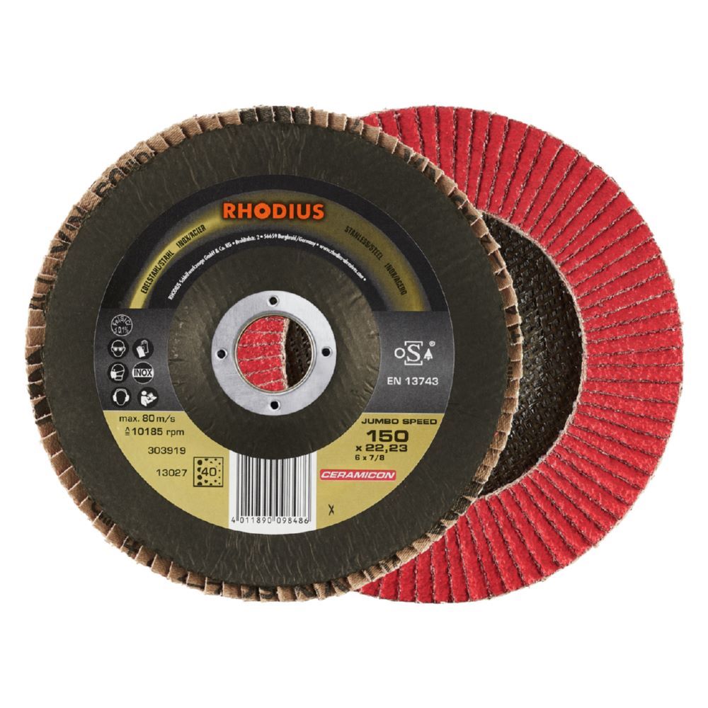 Produktbild Rhodius JUMBO SPEED Fächerschleifscheibe 150 x 22,23 mm K 40
