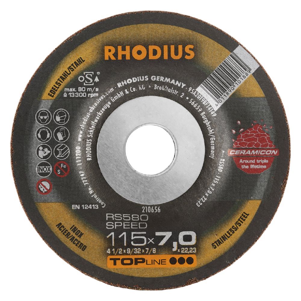 Produktbild Rhodius RS580 EXTENDED Schruppscheibe Stärke 7,0 mm