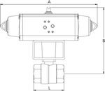 Produktbild RIEGLER Edelstahlkugelhahn pneumatischer Stellantrieb nach Namur einfachwirkend Rp3/4 bild 2