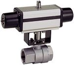 Produktbild RIEGLER Edelstahlkugelhahn pneumatischer Stellantrieb einfachwirkend Rp3/4