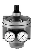 Produktbild Riegler Hochleistungsdruckregler mit 2 Manometern G1.1/2 0,1 bis 10 bar