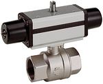Produktbild RIEGLER Messingkugelhahn pneumatischer Stellantrieb doppeltwirkend Rp1