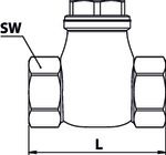 Produktbild RIEGLER Rückschlagklappe Rotguss DN50 G2 PN maximal 16 bar bild 2