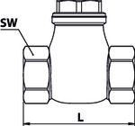 Produktbild Riegler Rückschlagklappe DN65 Rotguss G2.1/2 PN maximal 16 bar bild 2
