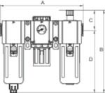 Produktbild RIEGLER Wartungseinheit 3tlg GA mit Metallbehälter BG600 G3/4 1,5 bis 9 bar VA bild 3