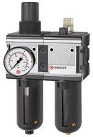 Produktbild RIEGLER Wartungseinheit 2tlg multifix mit PC Behälter und Schutzkorb BG4 G3/4