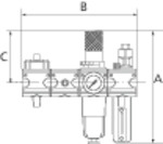 Produktbild Riegler Wartungsstation Safety multifix KH-AV-2tlg-WE HA BG5 G1 2 bis 10 bar bild 2