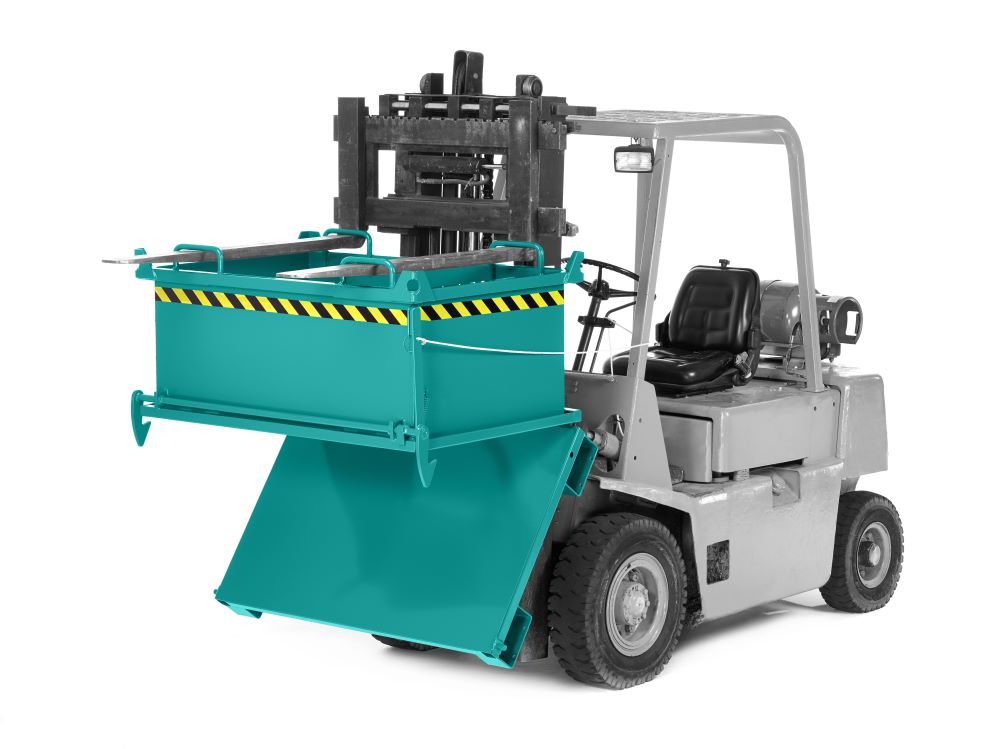 Produktbild RR Klappbodenbehälter Typ RBB-100 1370x910x1300 RAL5018 bild 2