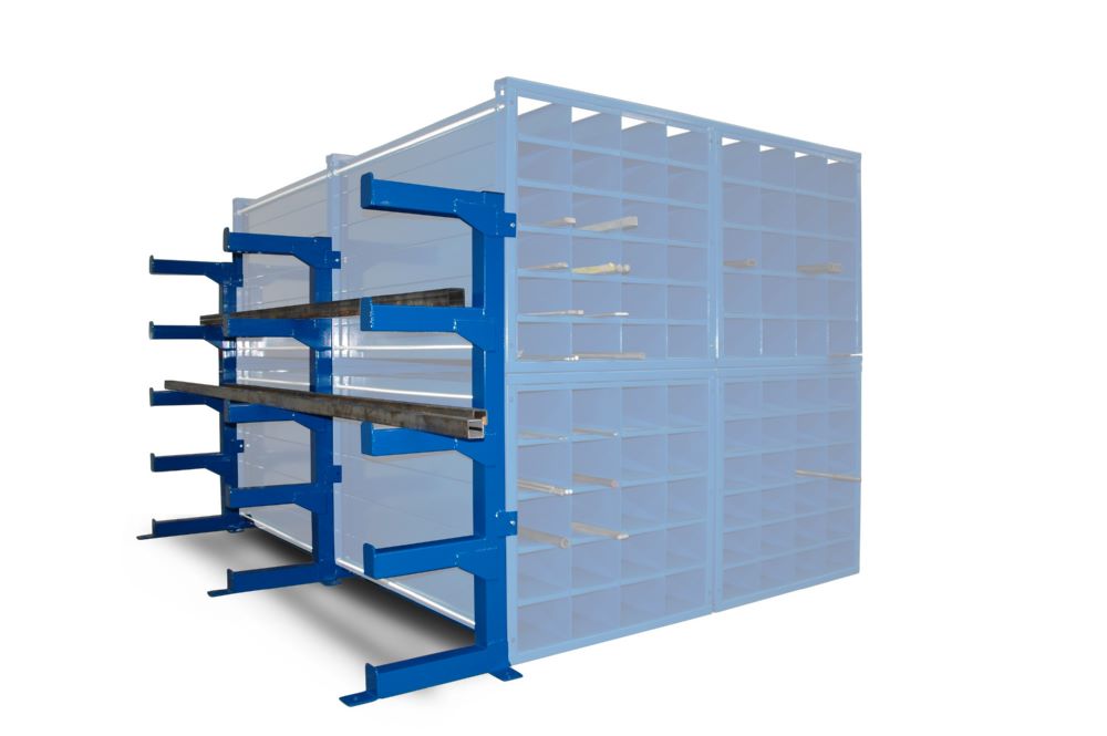 Produktbild RR Kragarmregal RWK 2/6 in Regalfarbe für Wabenregal 6000 mm