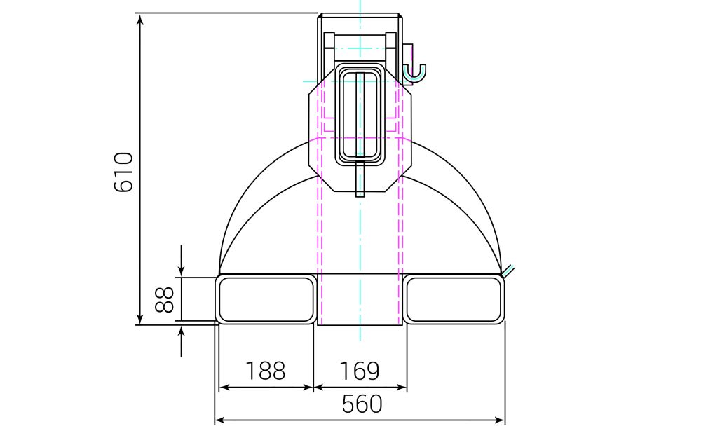 Produktbild RR Kranarm Typ RKT-3 Traglast 3000kg RAL5018 bild 2