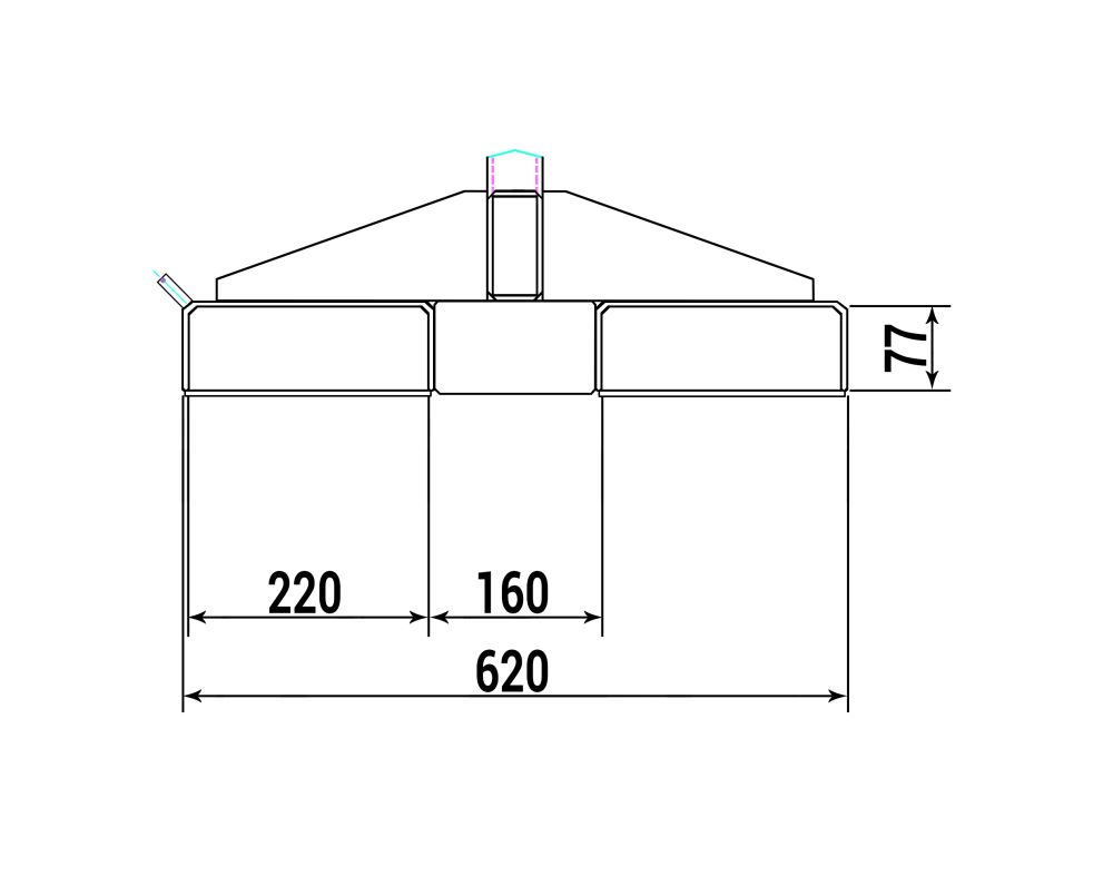Produktbild RR Lastarm Typ RLH T 1 RAL6011 Traglast 1000kg bild 2