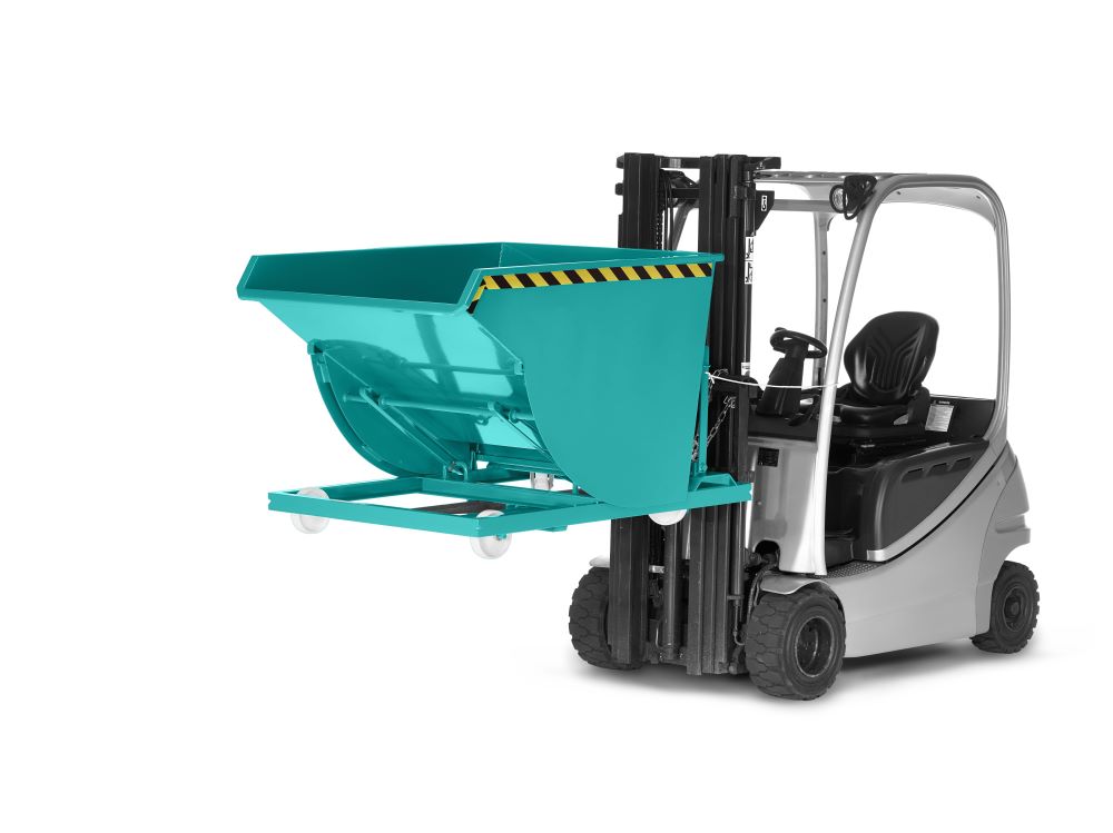 Produktbild RR Selbstkipper Muldenkipper Typ RSK 100 RAL5018 1580x1640x1060mm bild 2