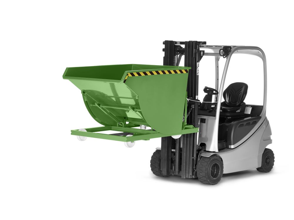 Produktbild RR Selbstkipper Muldenkipper Typ RSK 100 RAL6011 1580x1640x1060mm bild 2