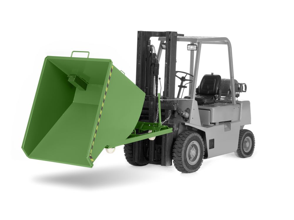 Produktbild RR Spänekipper Muldenkipper Typ RSK S 30 RAL6011 830x1350x810mm bild 2