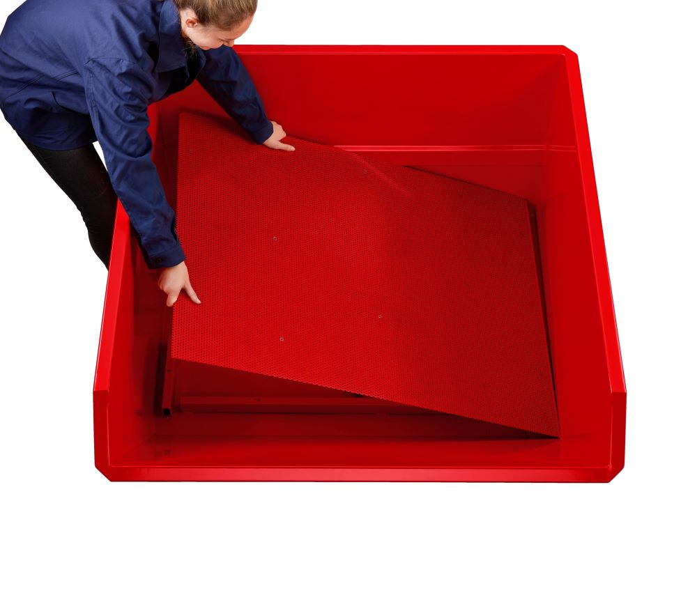 Produktbild RR Spänekipper Muldenkipper Typ RUK- S 30 Traglast 900kg RAL3000 bild 3