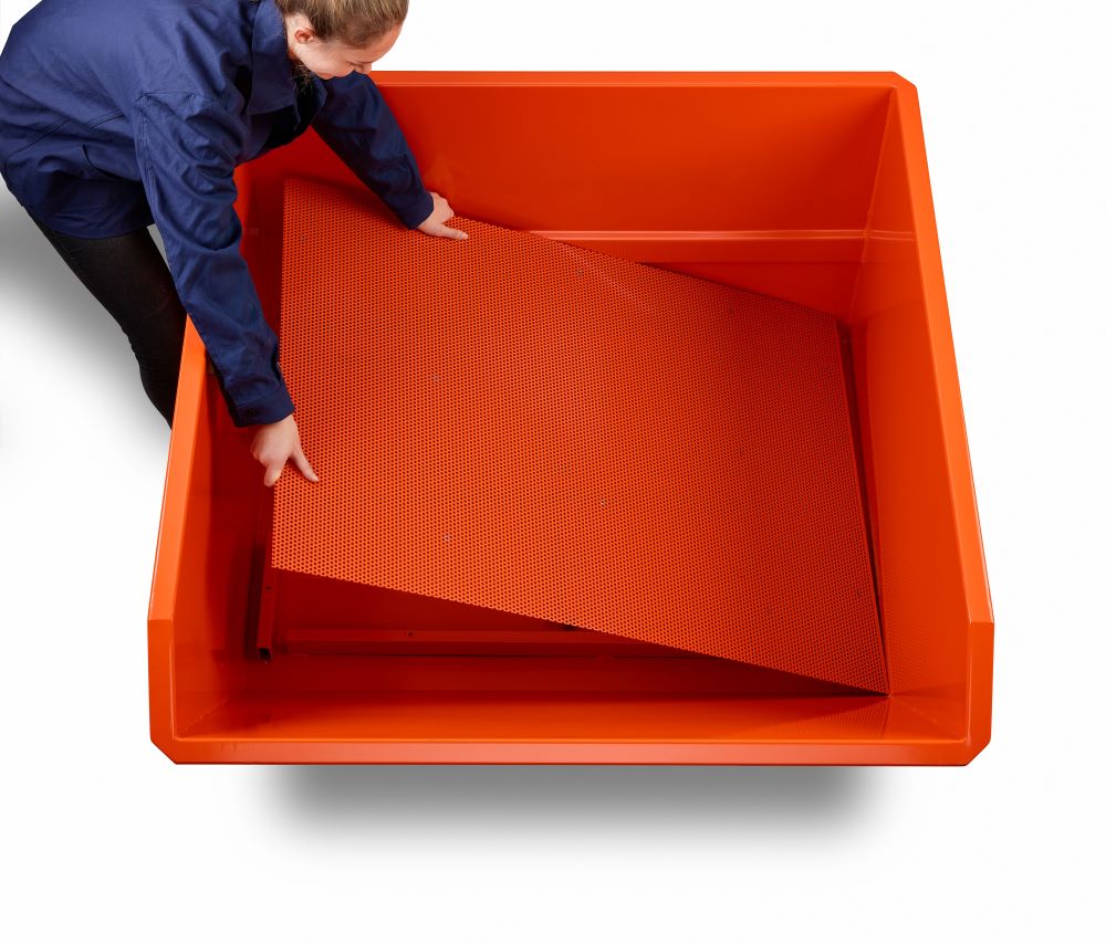 Produktbild RR Spänekipper Muldenkipper Typ RUK S 150 RAL2004 1330x1570x980mm bild 3