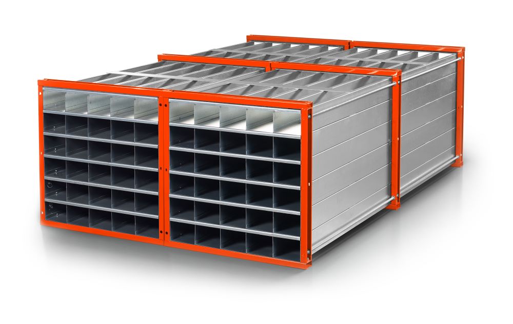 Produktbild RR Wabenregal Typ RWR30 3 1000x3000x1000 RAL2004 bild 1