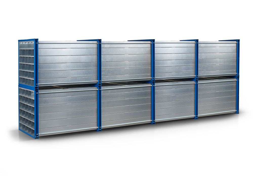 Produktbild RR Wabenregal Typ RWR30 6 1000x6000x1000 RAL5010 bild 2