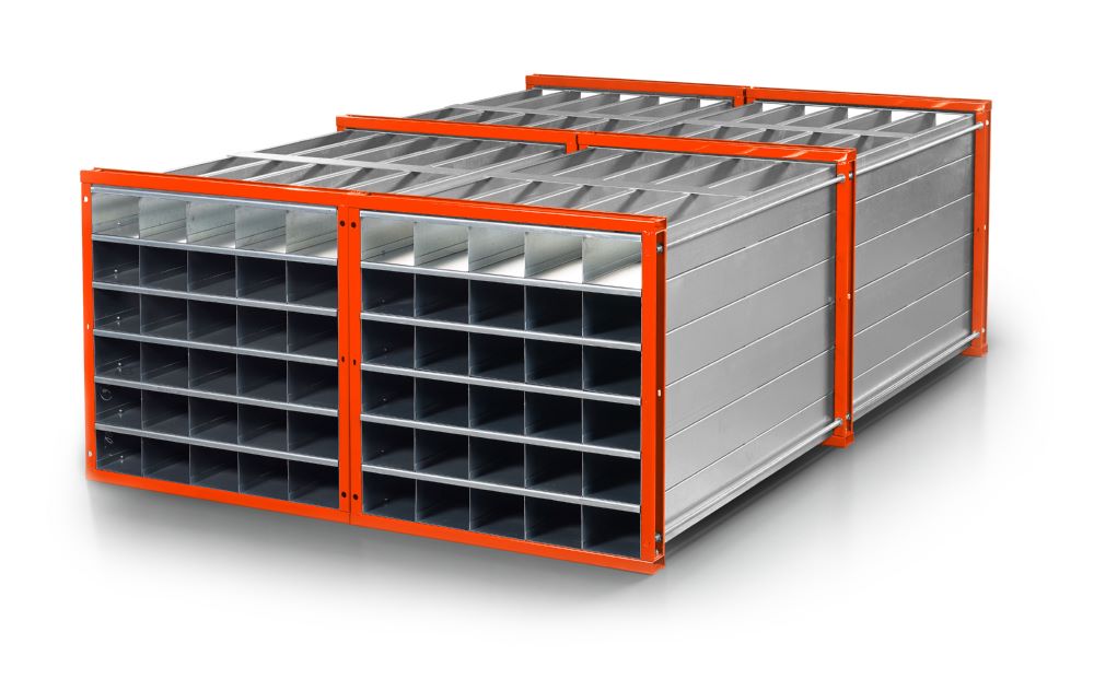 Produktbild RR Wabenregal Typ RWR 128/3 8 x 16 Fächer 1000 x 3000 mm