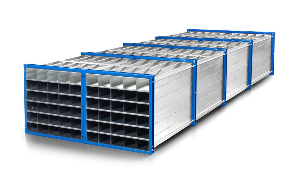 Produktbild RR Wabenregal Typ RWR20 6 1000x6000x1000 RAL5010