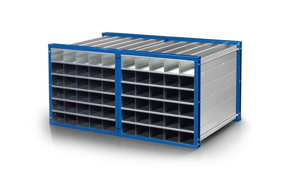 Produktbild RR Wabenregal Typ RWR20 1 1000x1000x1000 RAL5010 bild 1