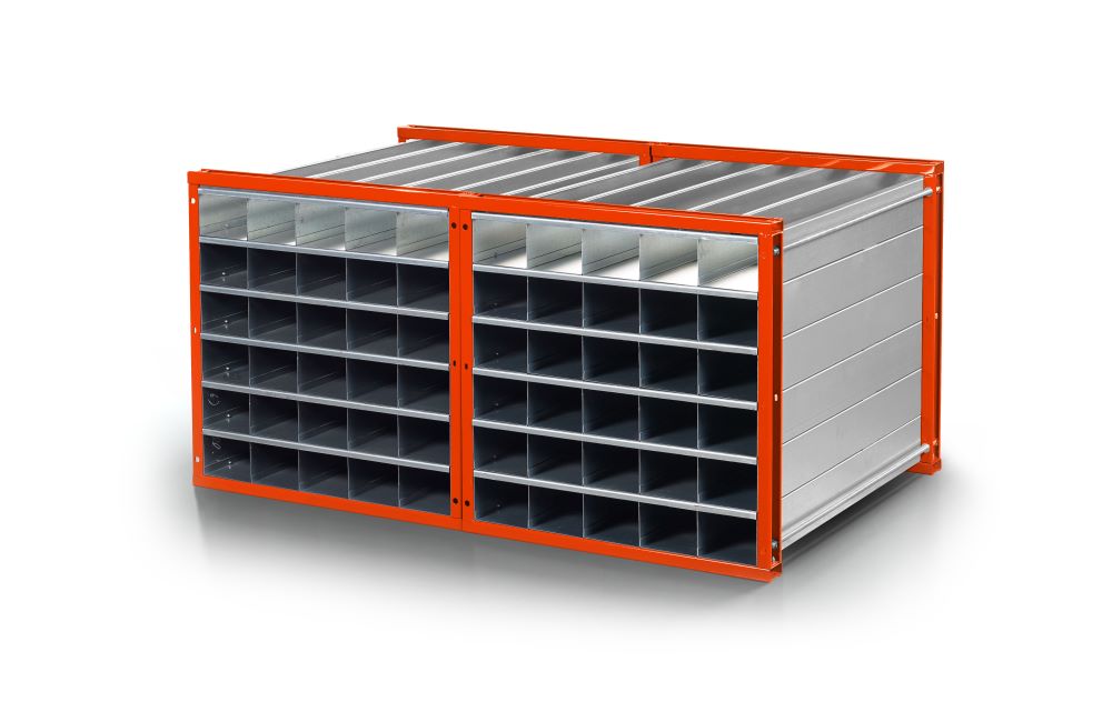 Produktbild RR Wabenregal Typ RWR24 1 1000x1000x1000 RAL2004