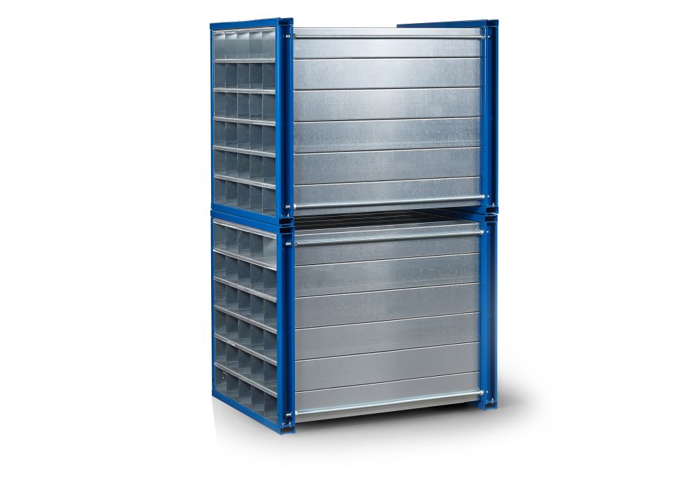 Produktbild RR Wabenregal Typ RWR24 1 1000x1000x1000 RAL5010 bild 2