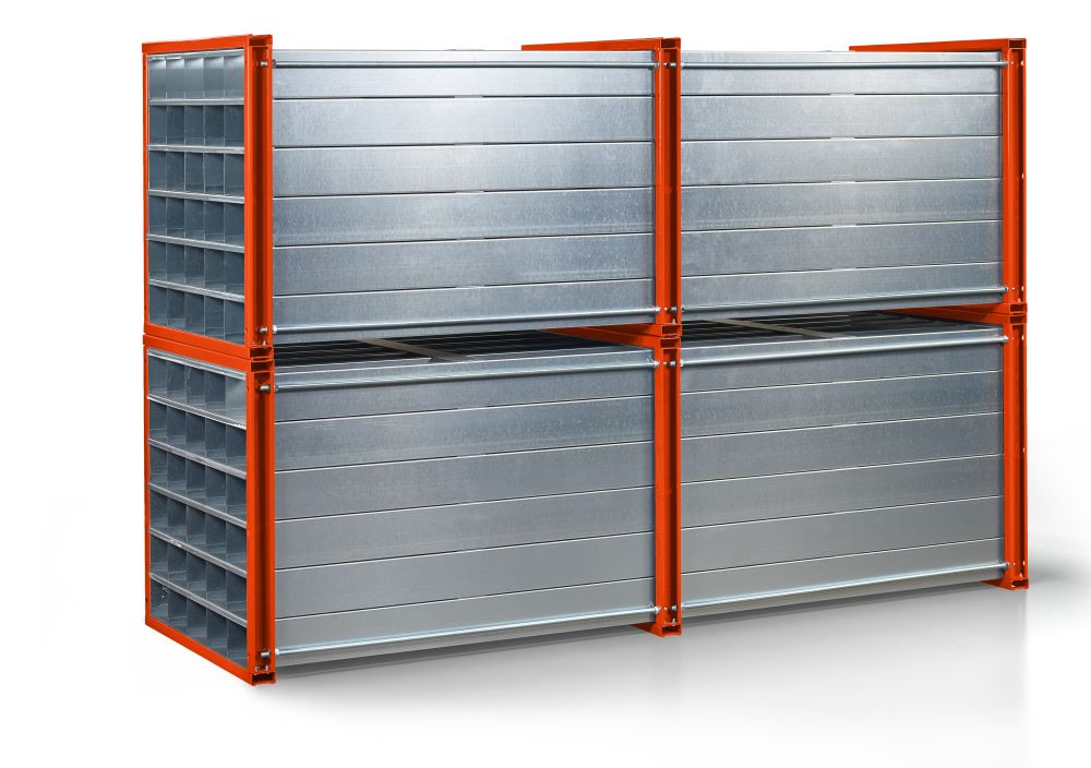 Produktbild RR Wabenregal Typ RWR48 3 1000x3000x1000 RAL2004 bild 2