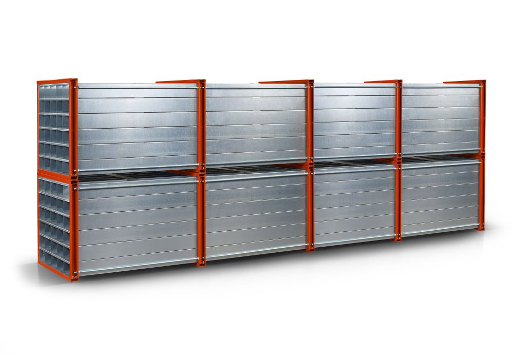 Produktbild RR Wabenregal Typ RWR48 6 1000x6000x1000 RAL2004 bild 2