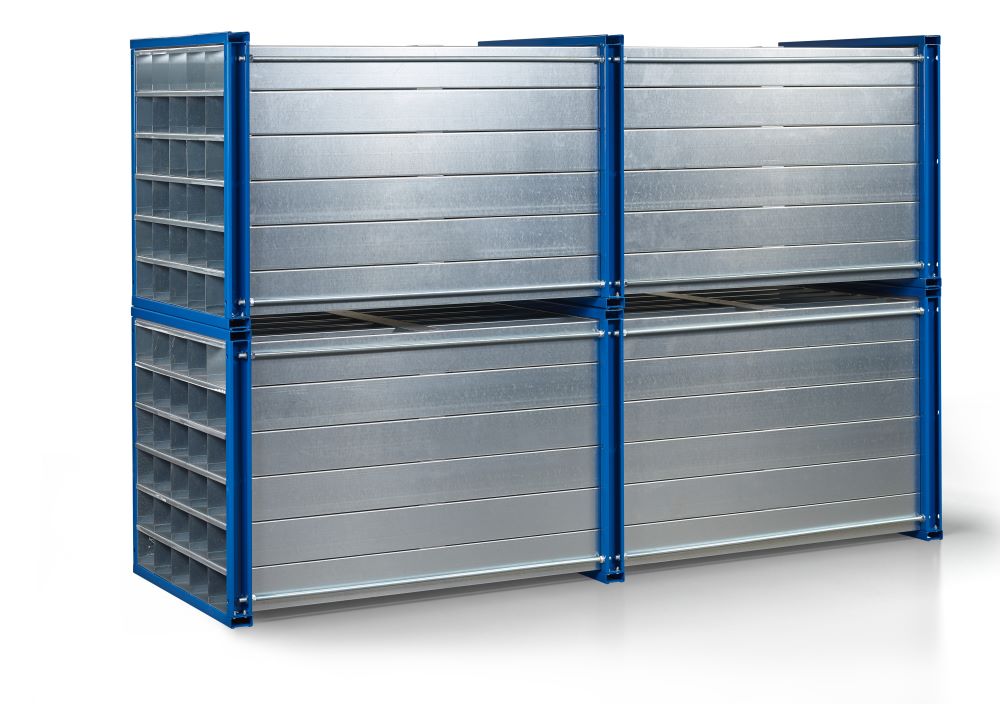 Produktbild RR Wabenregal Typ RWR48 3 1000x3000x1000 RAL5010 bild 2