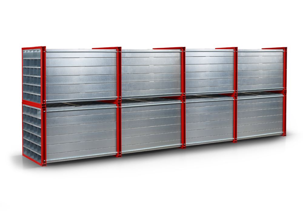 Produktbild RR Wabenregal Typ RWR 81/6 Maße 1000 x 6000 mm 81 Wannen bild 2